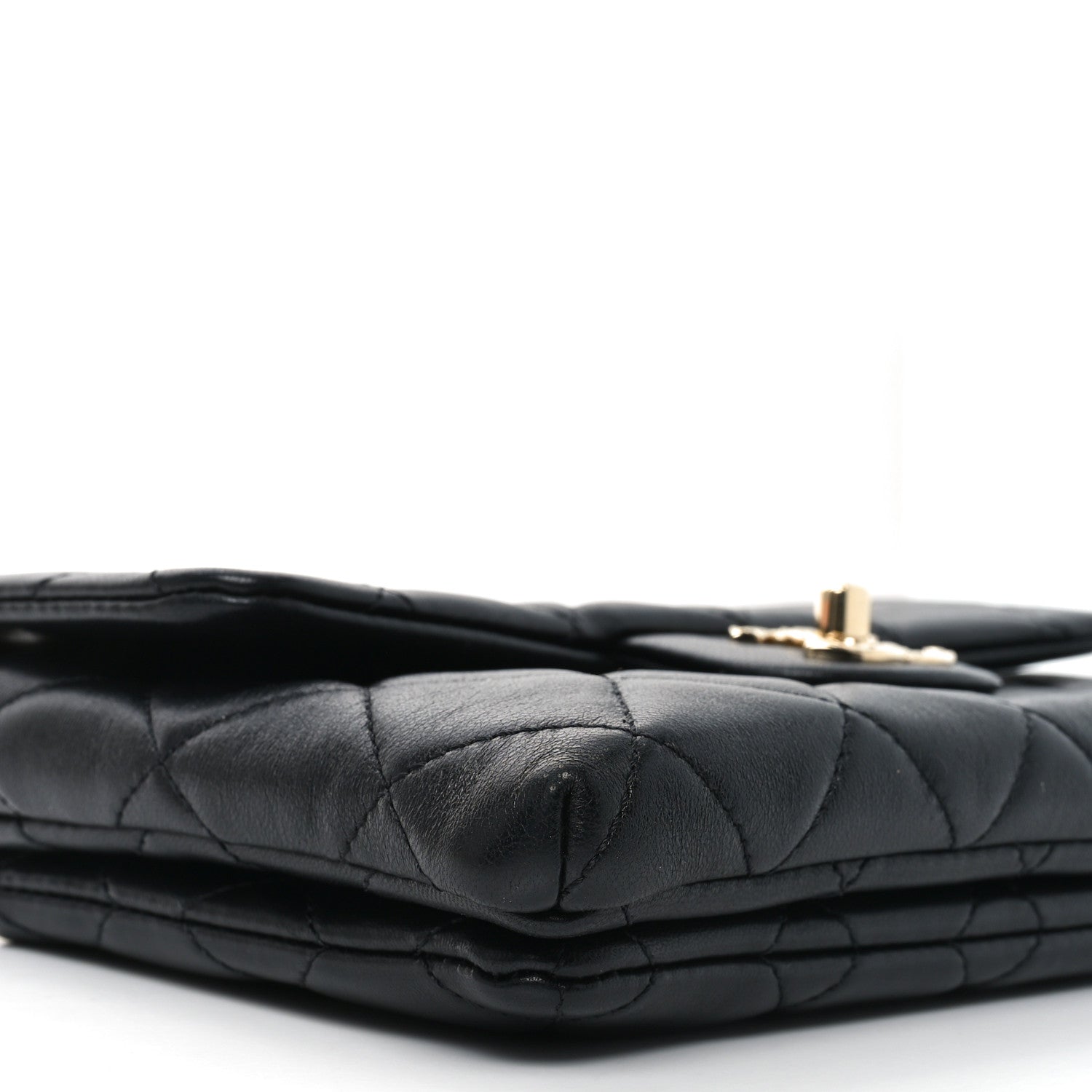 Chanel Lambskin Quilted CC Pocket Clutch With Chain Black 8 of 10