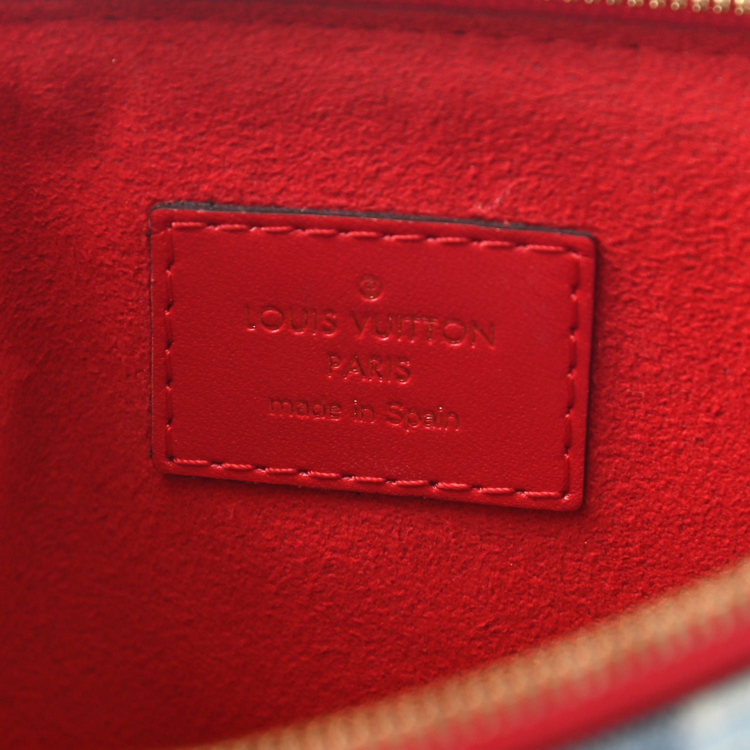 Louis Vuitton Denim Monogram Patchwork City Pouch Blue Rouge 6 of 7