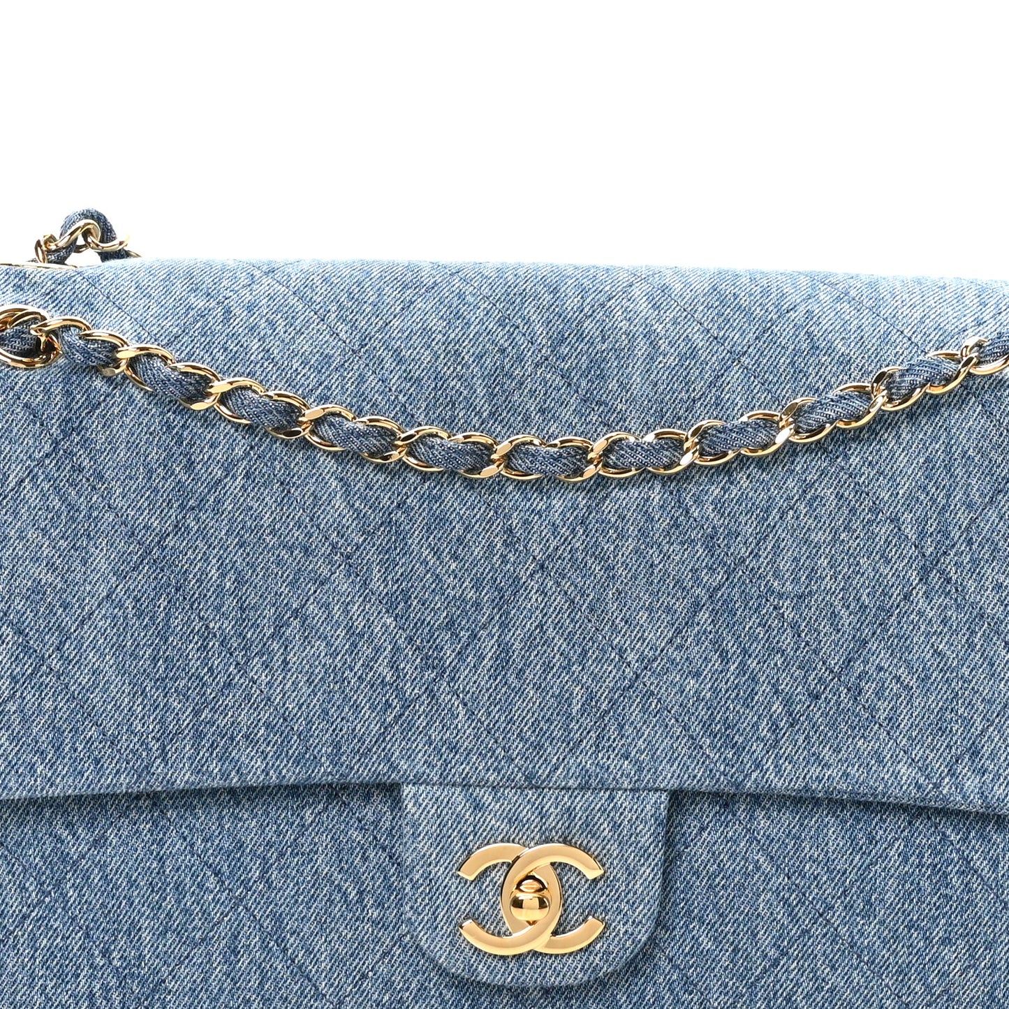 Denim Small Souplissimo Maxi Flap Blue