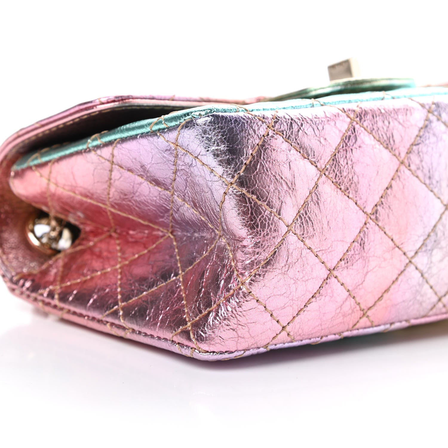 Chanel Metallic Goatskin Quilted Mini 2.55 Reissue Flap Multicolor 9 of 11
