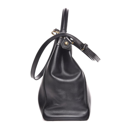 Fendi Vitello Morgan Shiny Nappa Medium Peekaboo Iconic Satchel Black 10 of 16