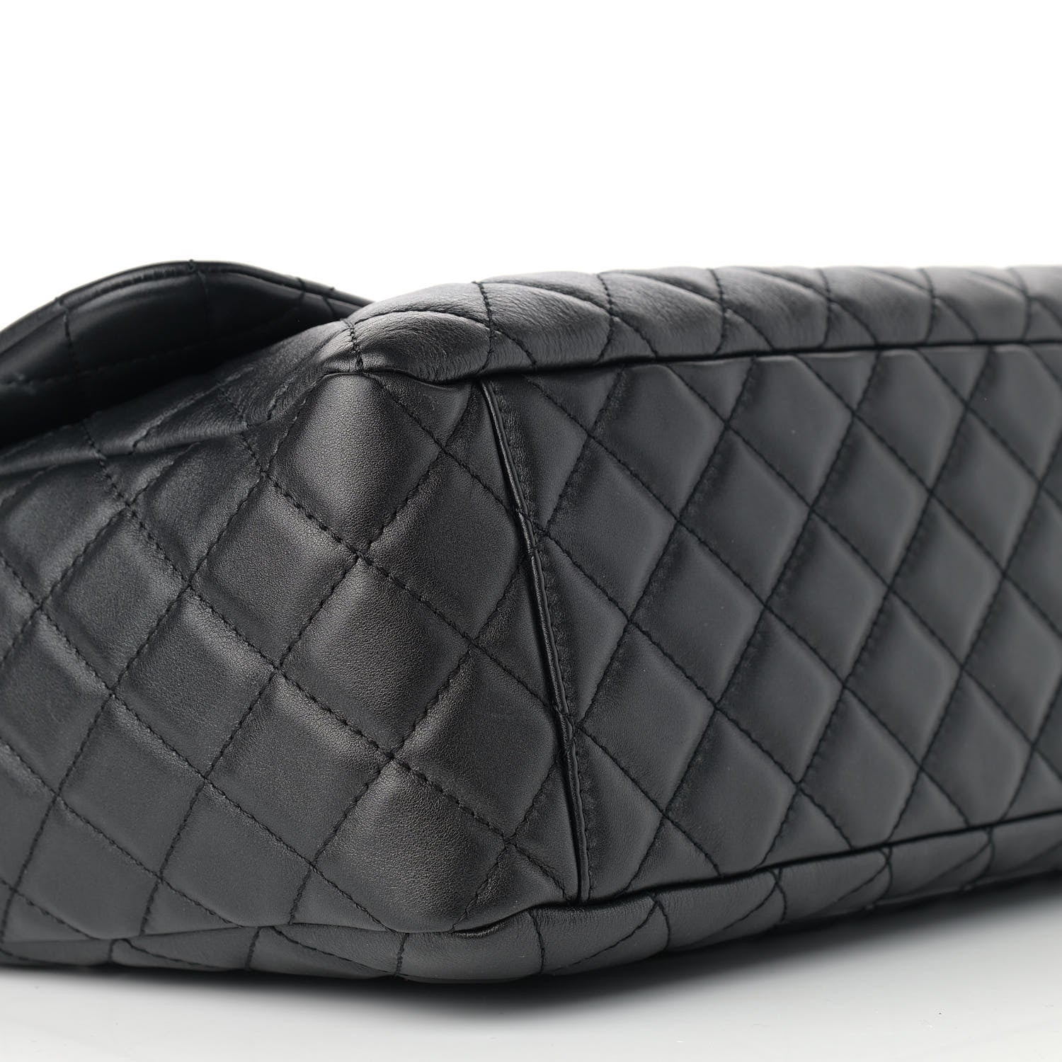 Chanel Metallized Calfskin Quilted Small XXL Travel Flap Bag Black 8 of 9