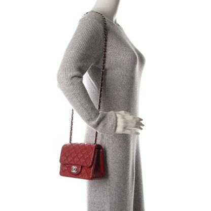 Chanel Caviar Quilted Mini Square Flap Red 2 of 7
