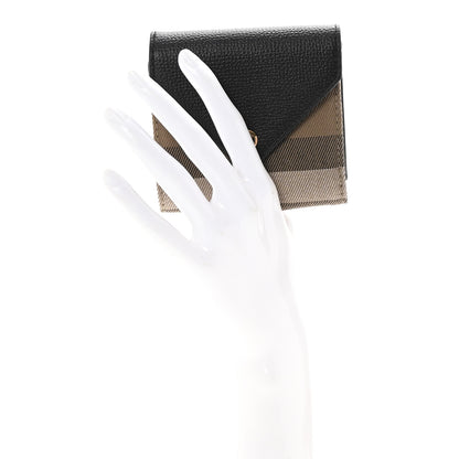 Burberry Haymarket Check Compact Wallet Black 2 of 7