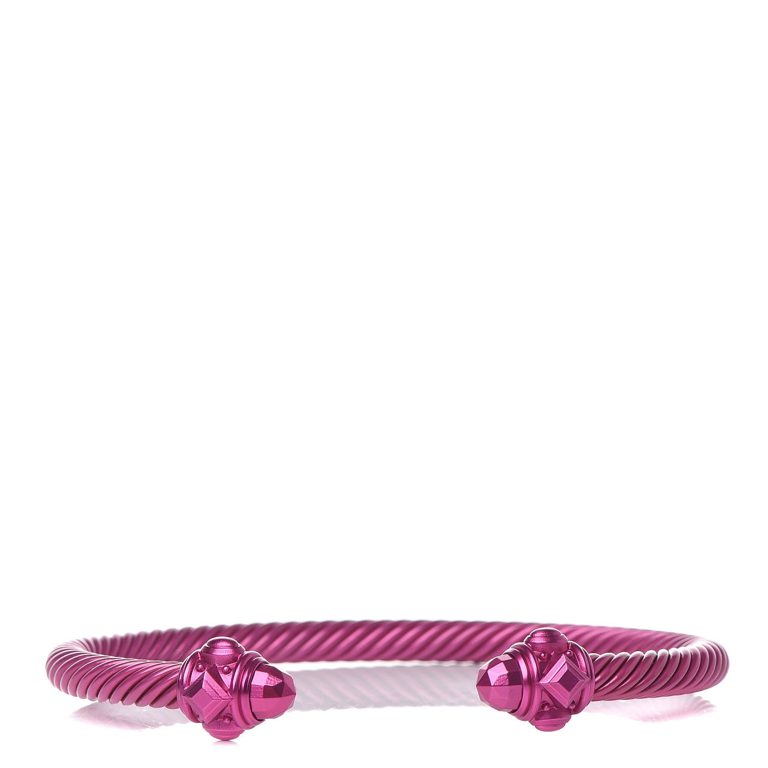 David Yurman Aluminum 5mm Renaissance Bracelet Dark Pink 1 of 5