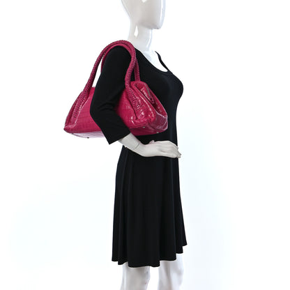 Salvatore Ferragamo Crocodile Shoulder Bag Pink 2 of 8