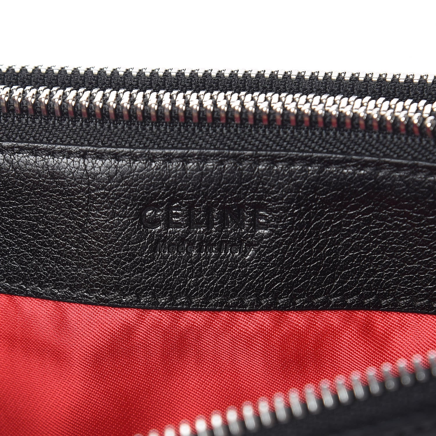 Celine Shiny Textured Calfskin Small Trio Crossbody Bag Black 9 of 11