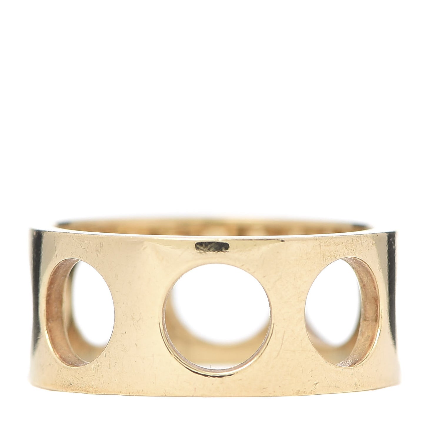 DINH VAN 18K Yellow Gold Dinh Van Punch Hole Band Ring 56 7.5