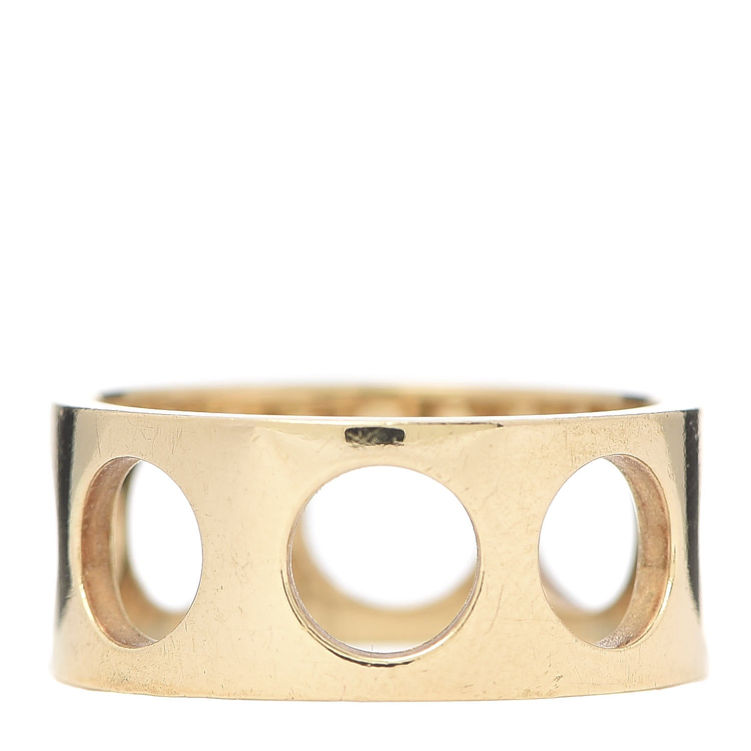 Cartier DINH VAN 18K Yellow Gold Dinh Van Punch Hole Band Ring 56 7.5 3 of 7
