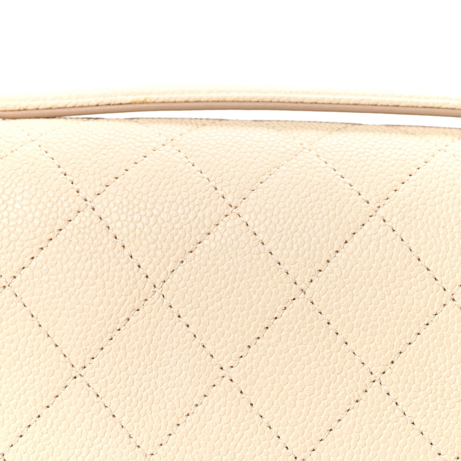 Chanel Grained Calfskin Quilted Medium Cuba Top Handle Flap Ivory 8 of 10