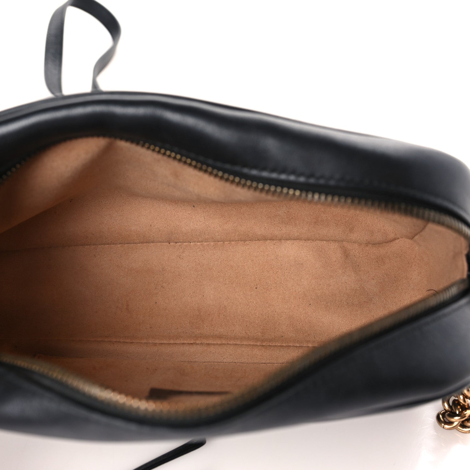 Gucci Calfskin Matelasse Small GG Marmont Chain Shoulder Bag Black 5 of 10