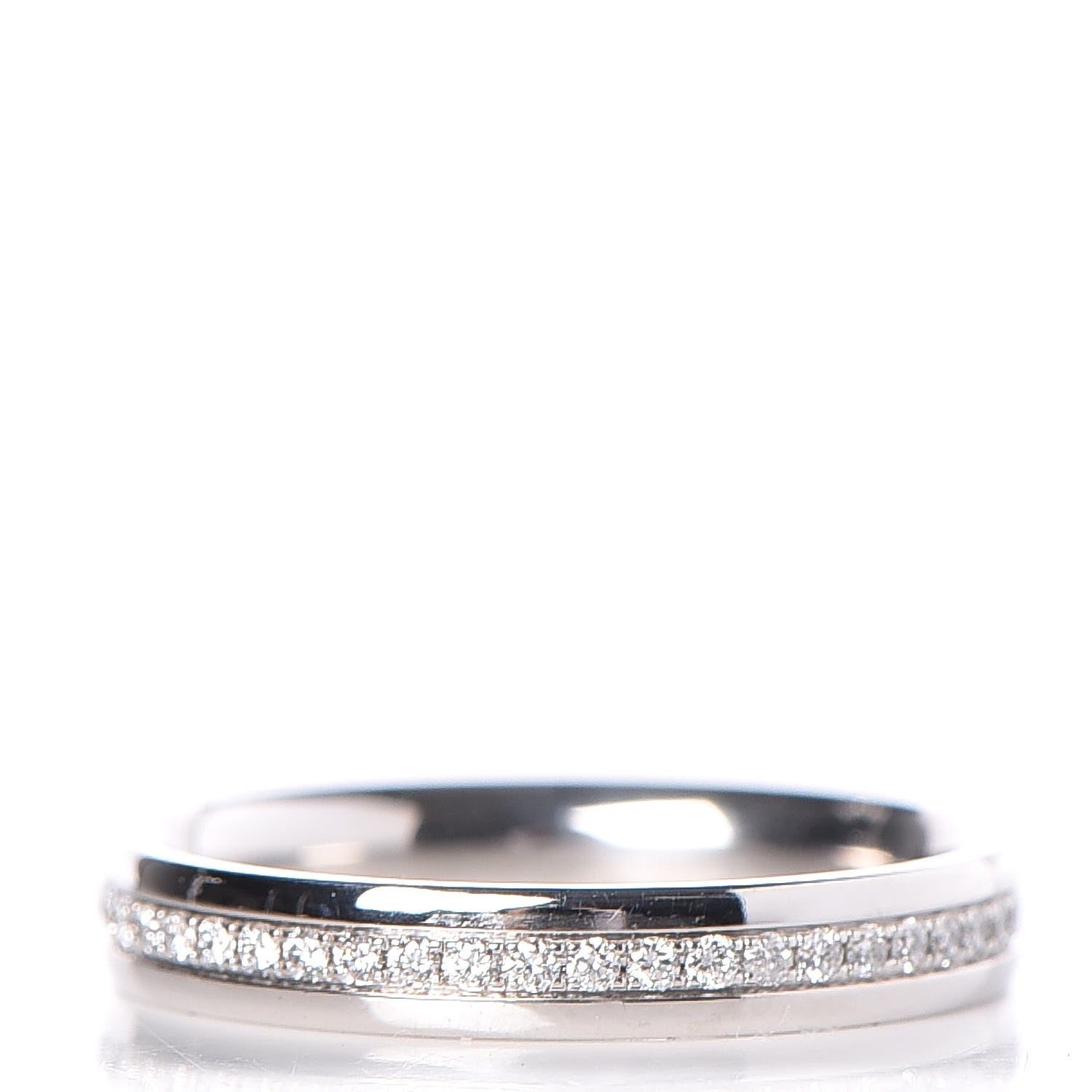 Tiffany 18K White Gold Diamond Metro Ring 49.5 5 1 of 8