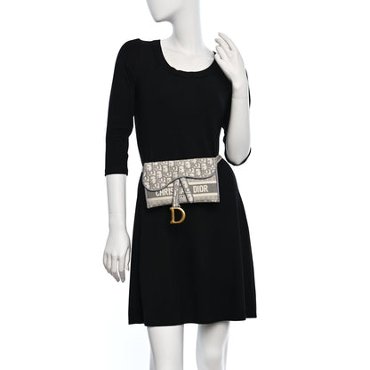 Christian Dior Oblique Saddle Belt Bag Grey 2 of 9