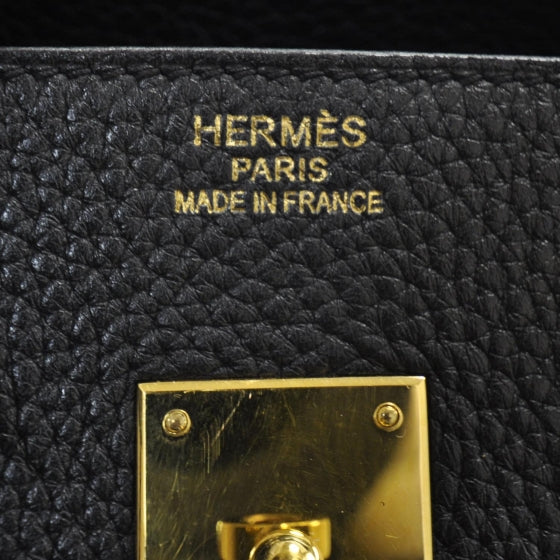 Taurillon Clemence Birkin 35 Black