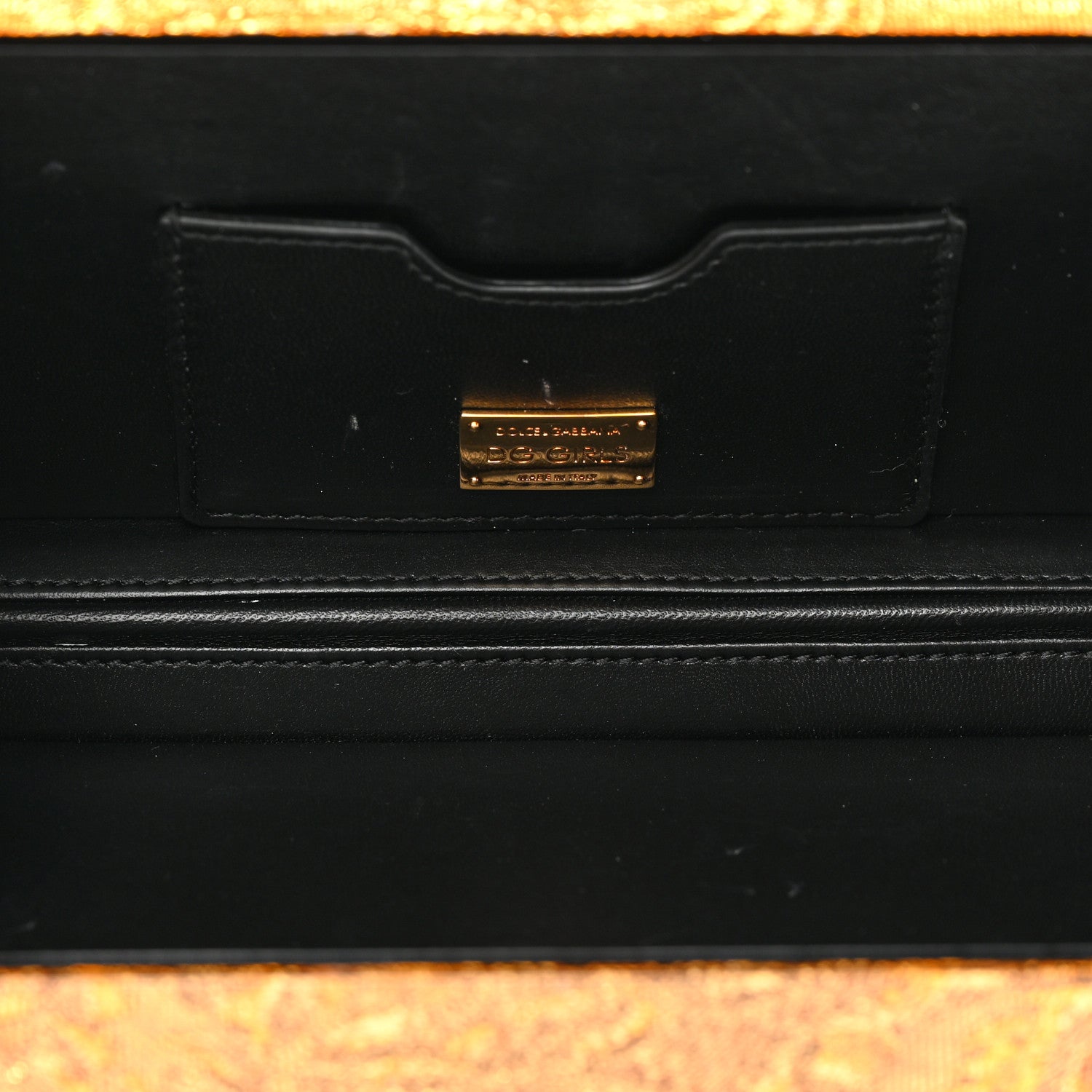 Dolce & Gabbana Brocade DG Girls Shoulder Bag Gold 5 of 13