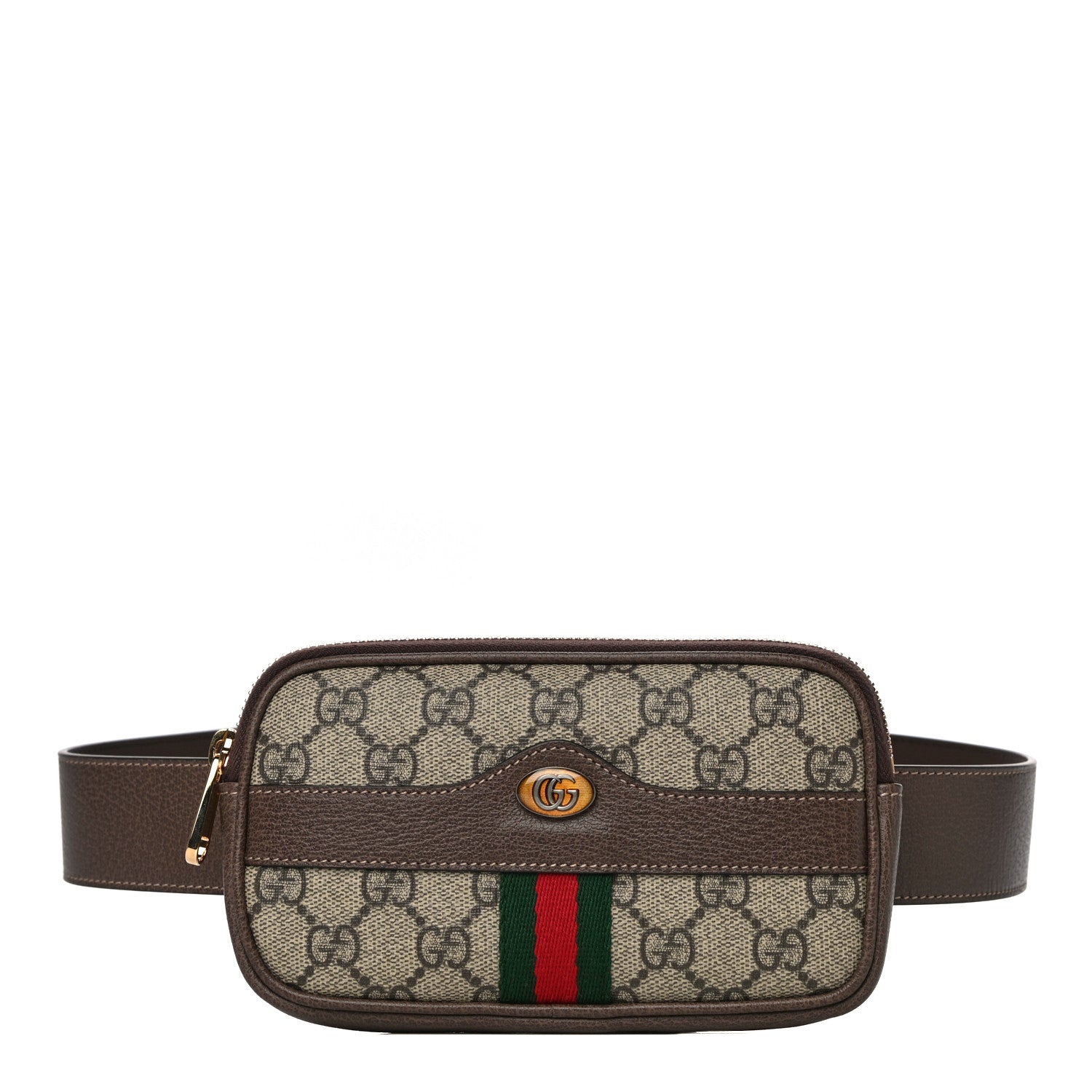 Gucci GG Supreme Monogram Ophidia Belted iPhone Case 85 34 Dark Brown 1 of 8