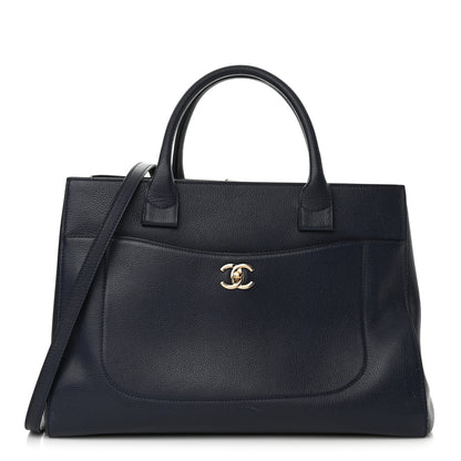 Chanel Grained Calfskin Medium Neo Executive Shopper Tote Dark Blue 1 of 16