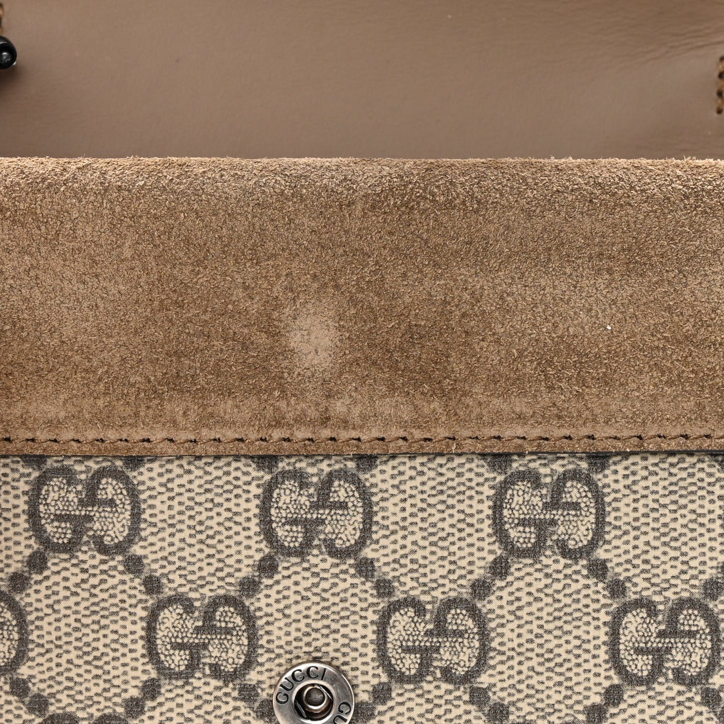 GG Supreme Monogram Super Mini Dionysus Shoulder Bag Taupe
