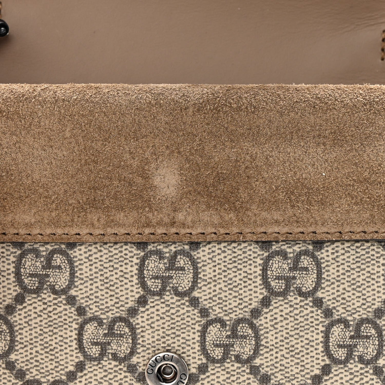 Gucci GG Supreme Monogram Super Mini Dionysus Shoulder Bag Taupe 10 of 11