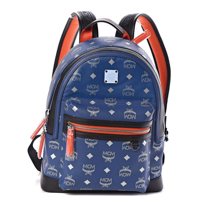 MCM Visetos Reflective Nylon Small Resnick Backpack Blue 1 of 8