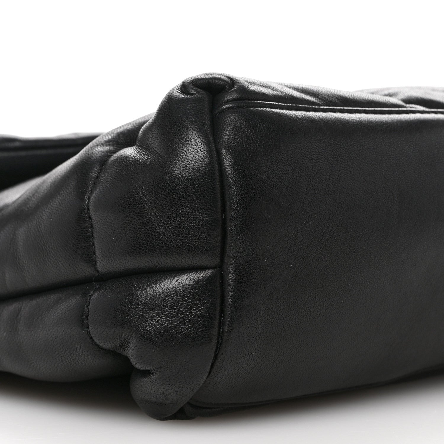 Saint Laurent Lambskin Quilted Medium Loulou Puffer Monogram Chain Satchel Black 9 of 13