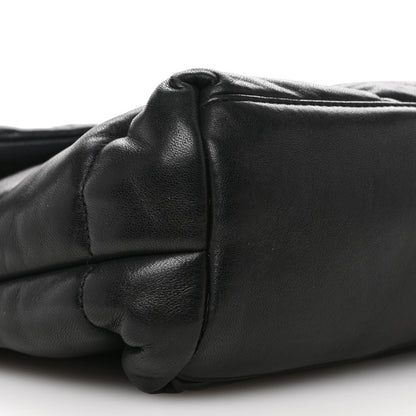 Saint Laurent Lambskin Quilted Medium Loulou Puffer Monogram Chain Satchel Black 9 of 13