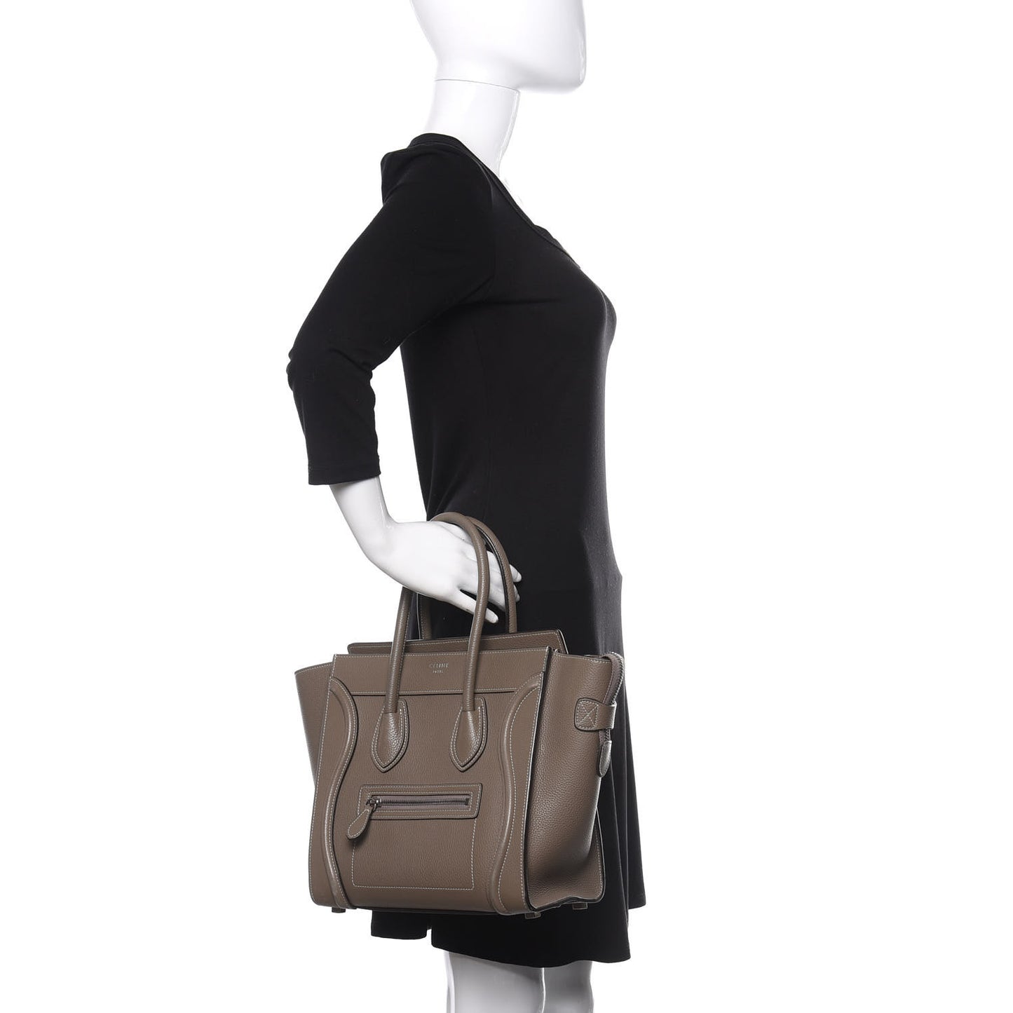 Drummed Calfskin Micro Luggage Souris