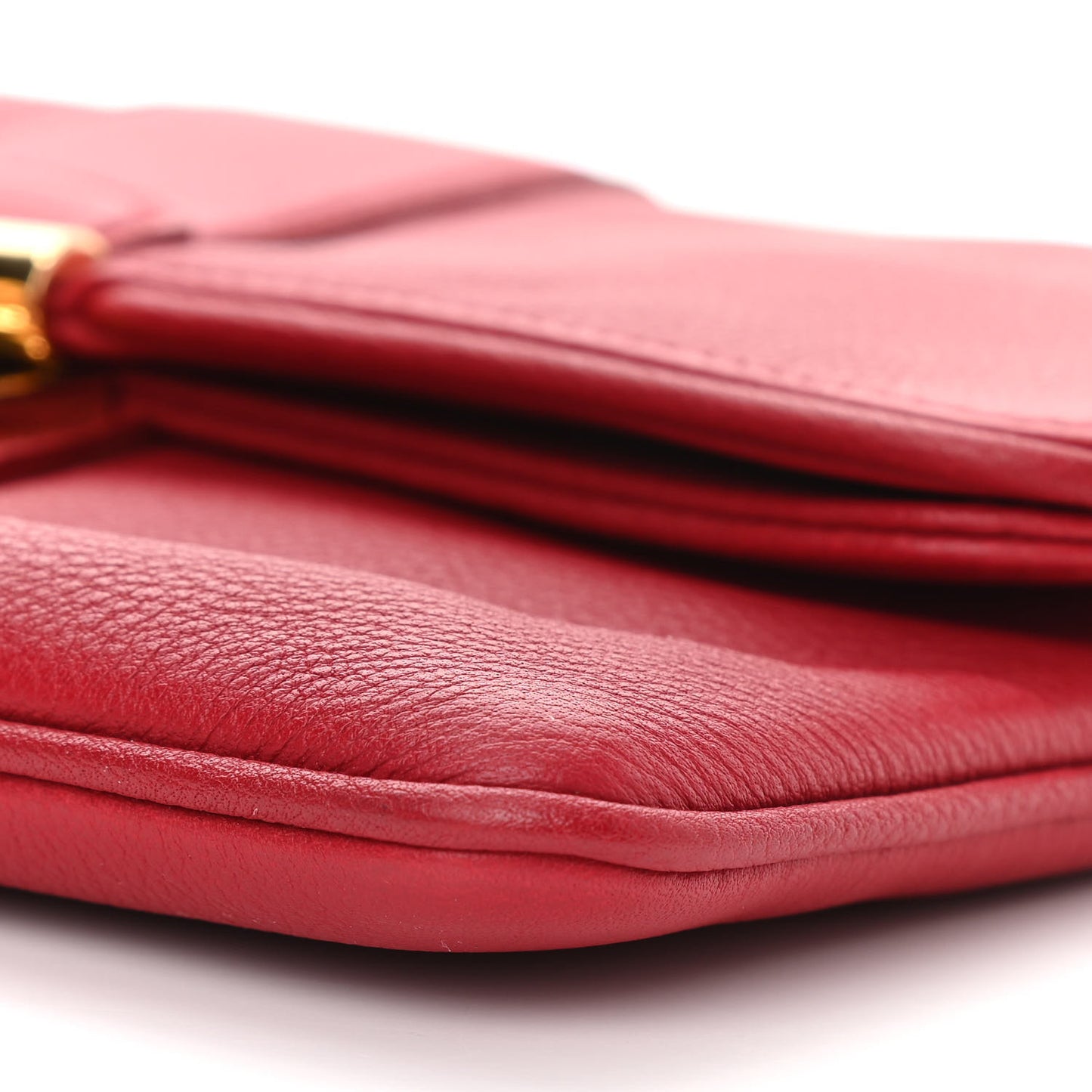 Calfskin Sofia Coppola Slim Clutch MM Cherry