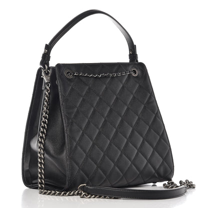Chanel Caviar Quilted Medium CC Bucket Bag Black 4 of 8