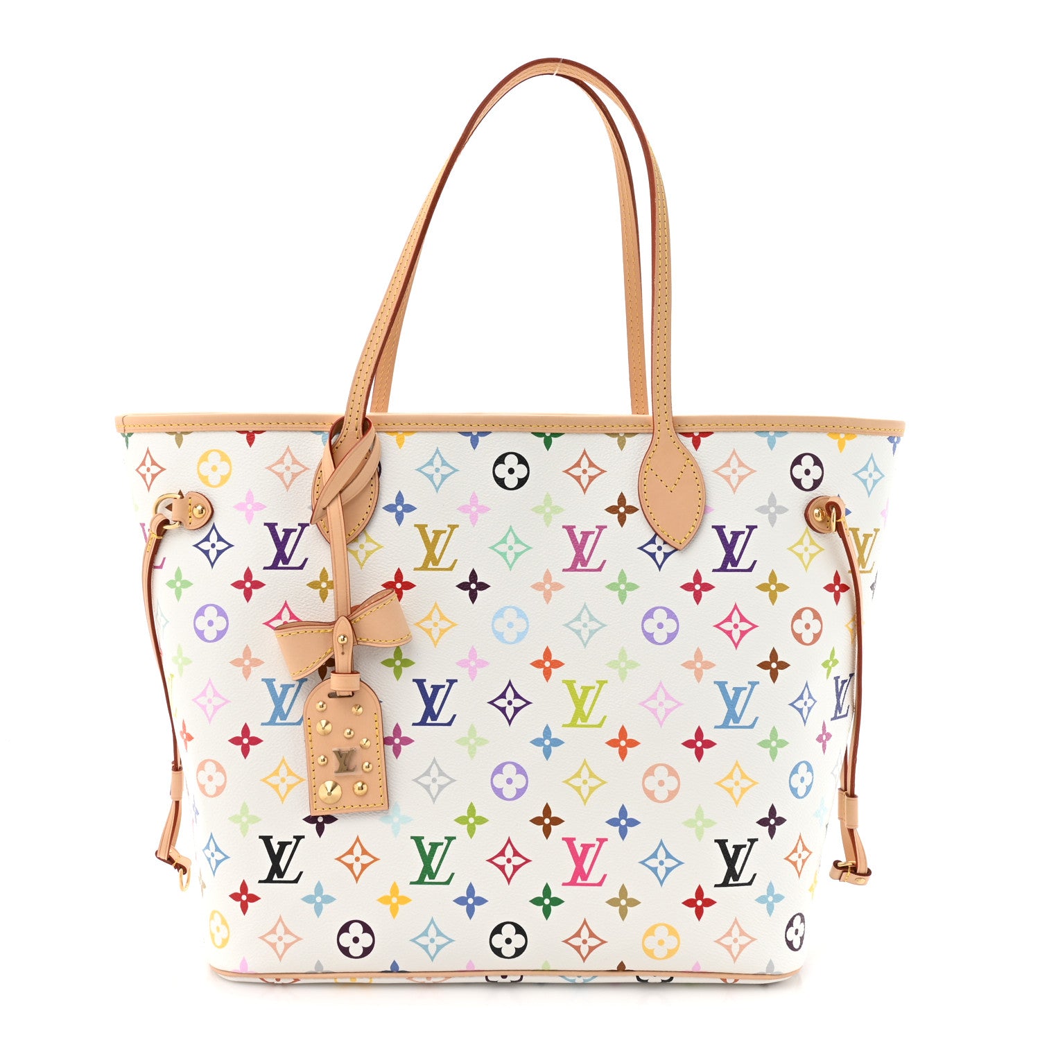 Louis Vuitton LV x TM Monogram Multicolor Neverfull MM White 1 of 10
