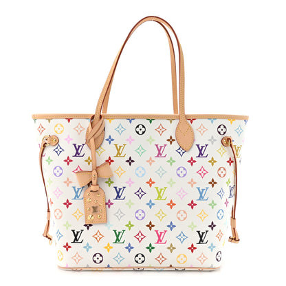 Louis Vuitton LV x TM Monogram Multicolor Neverfull MM White 1 of 10