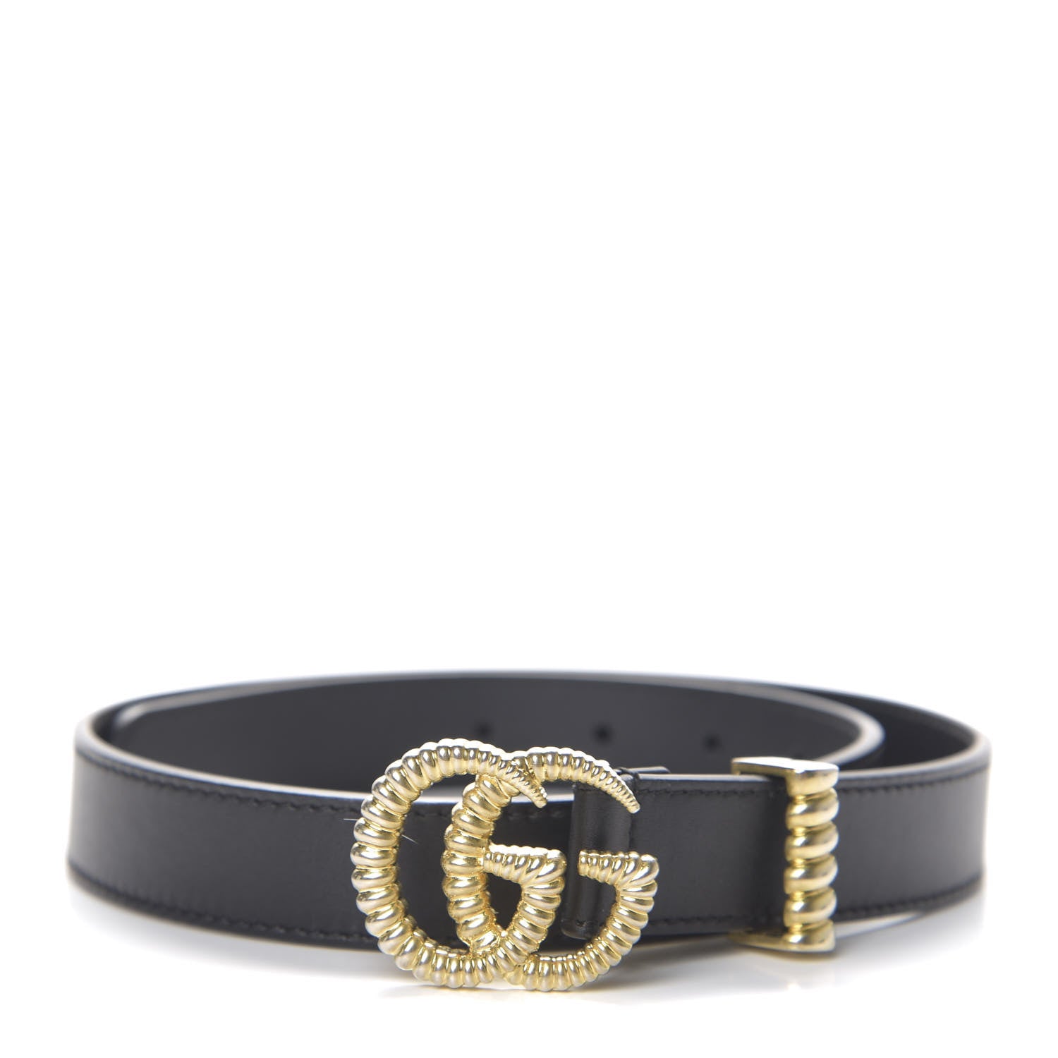 Gucci Moon Calfskin Torchon Double G 25mm Belt 75 30 Black 1 of 6