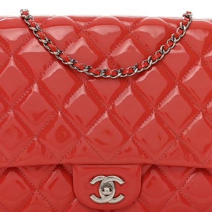 Chanel Patent Quilted Clutch with Chain Flap Fuchsia 5 of 13