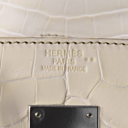Hermes Matte Niloticus Crocodile Himalaya Birkin 30 Blanc 14 of 56