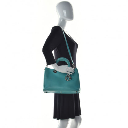 Christian Dior Smooth Calfskin Medium Diorissimo Tote Blue 10 of 25