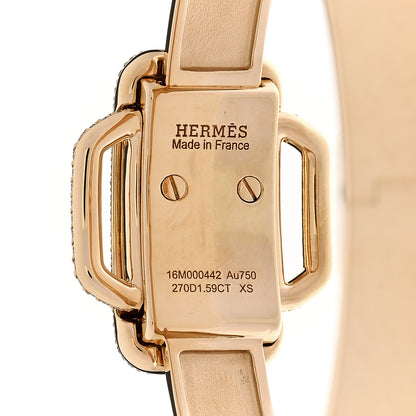 Hermes 18K Yellow Gold Diamond Attelage Bracelet XS 3 of 4