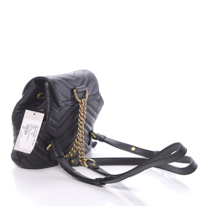 Gucci Calfskin Matelasse GG Marmont Flap Backpack Black 2 of 9