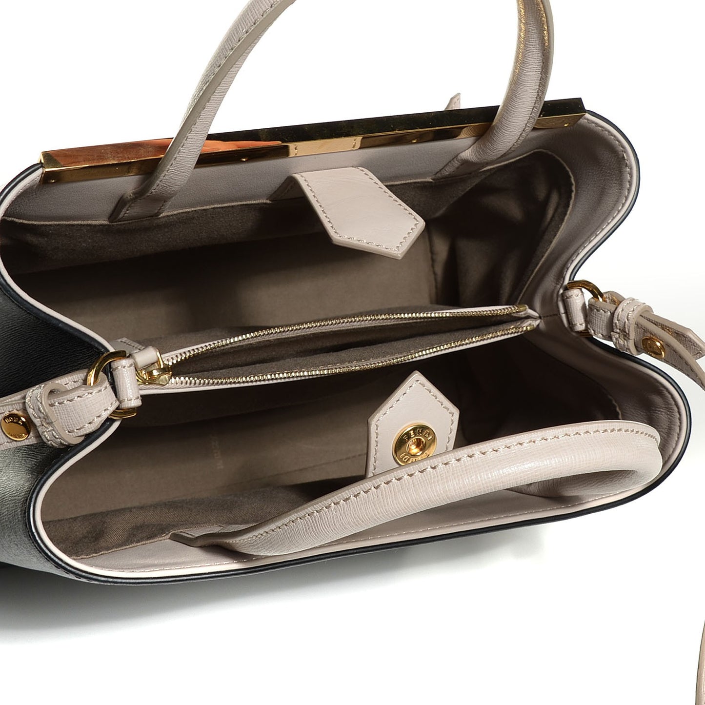 Vitello Elite Monster Petite 2Jours Tote Multicolor Black Grigio Polvere Multicolor