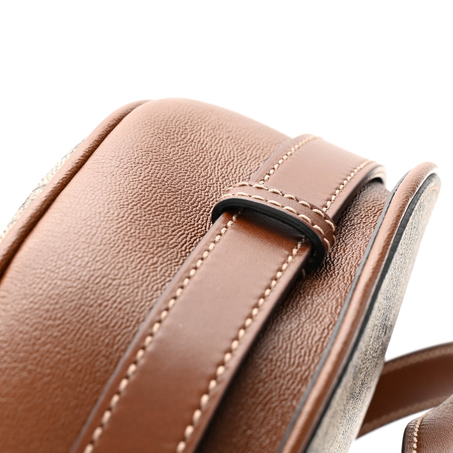 GG Supreme Monogram Calfskin Small Padlock Messenger Shoulder Bag Beige Black Cuir