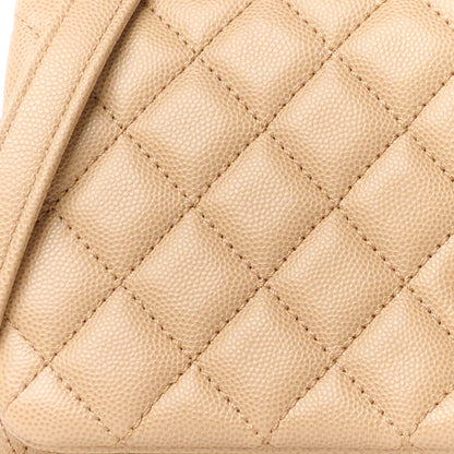 Chanel Caviar Lizard Embossed Quilted Small Coco Handle Flap Beige 9 of 12