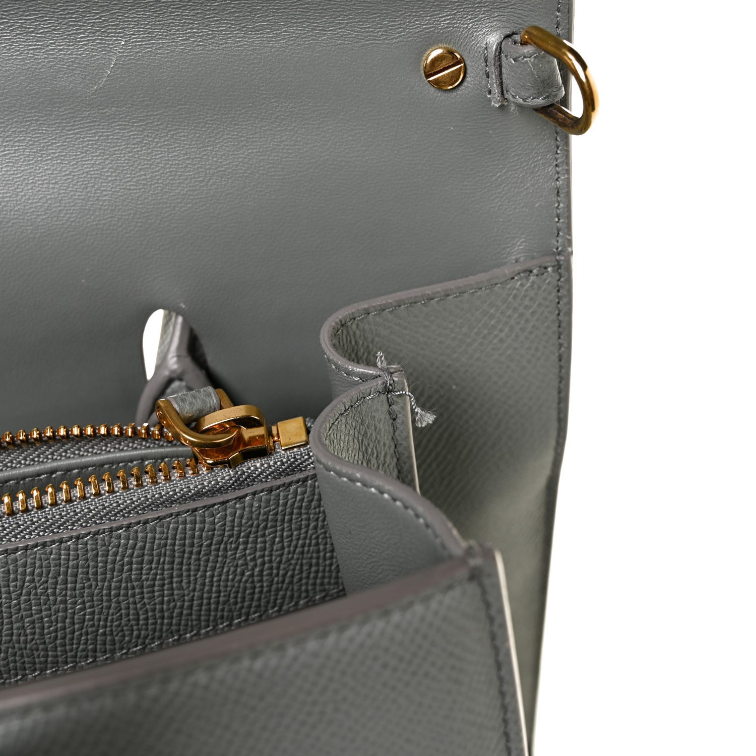 Christian Dior Grained Calfskin Large St. Honore Tote Grey 9 of 10