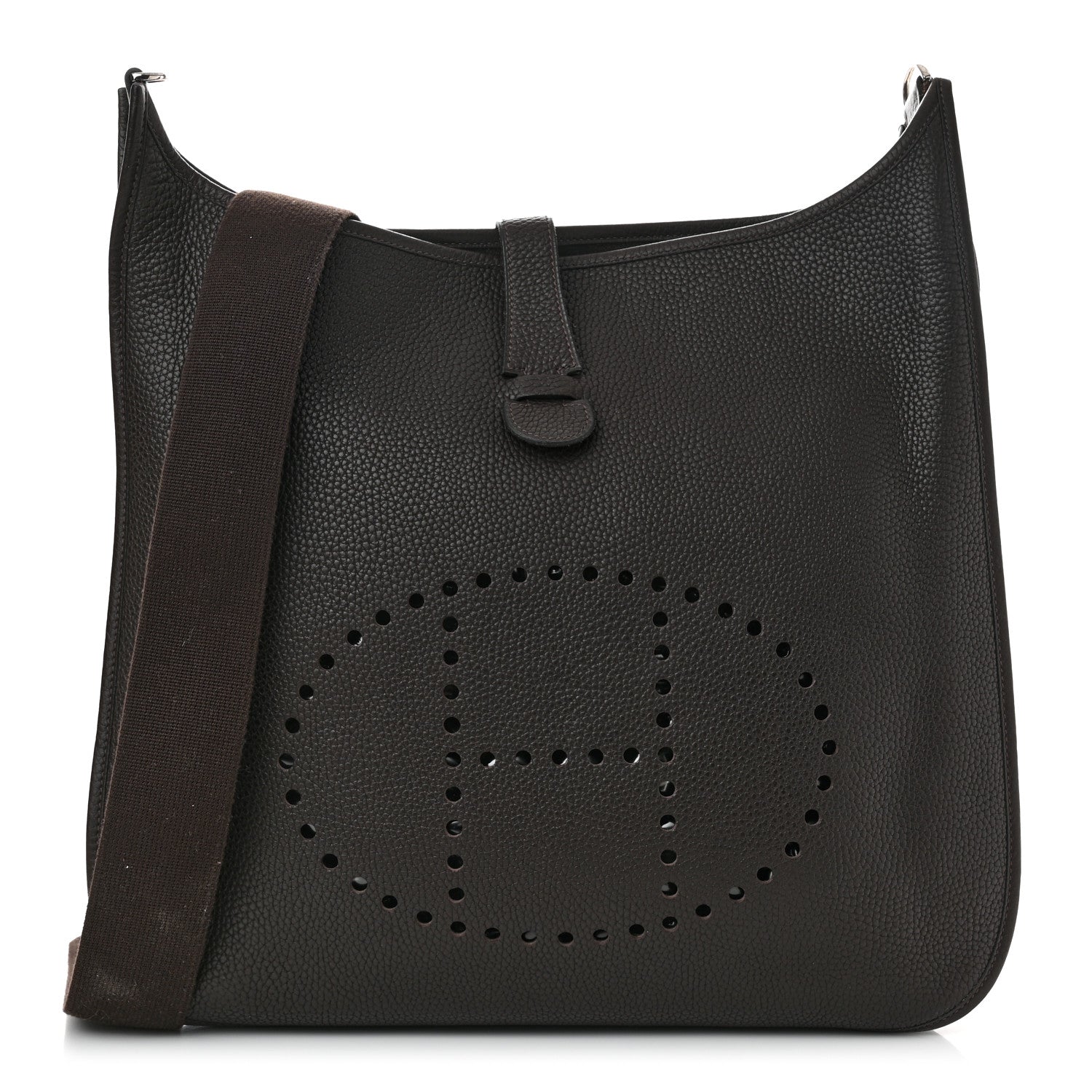 Hermes Taurillon Clemence Evelyne II TGM Chocolate 1 of 9