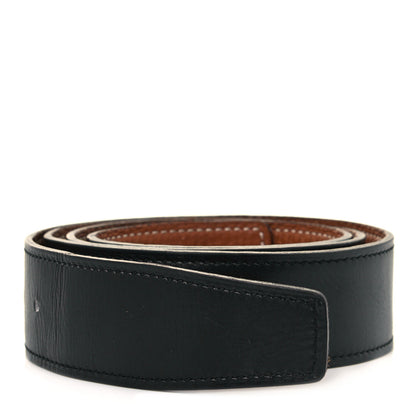 Hermes Box Togo 32mm Belt Strap 85 Black Gold 1 of 6