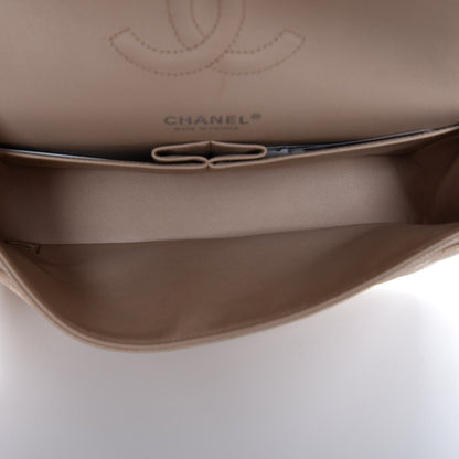 Chanel Iridescent Caviar Quilted Medium Double Flap Beige Clair 6 of 9