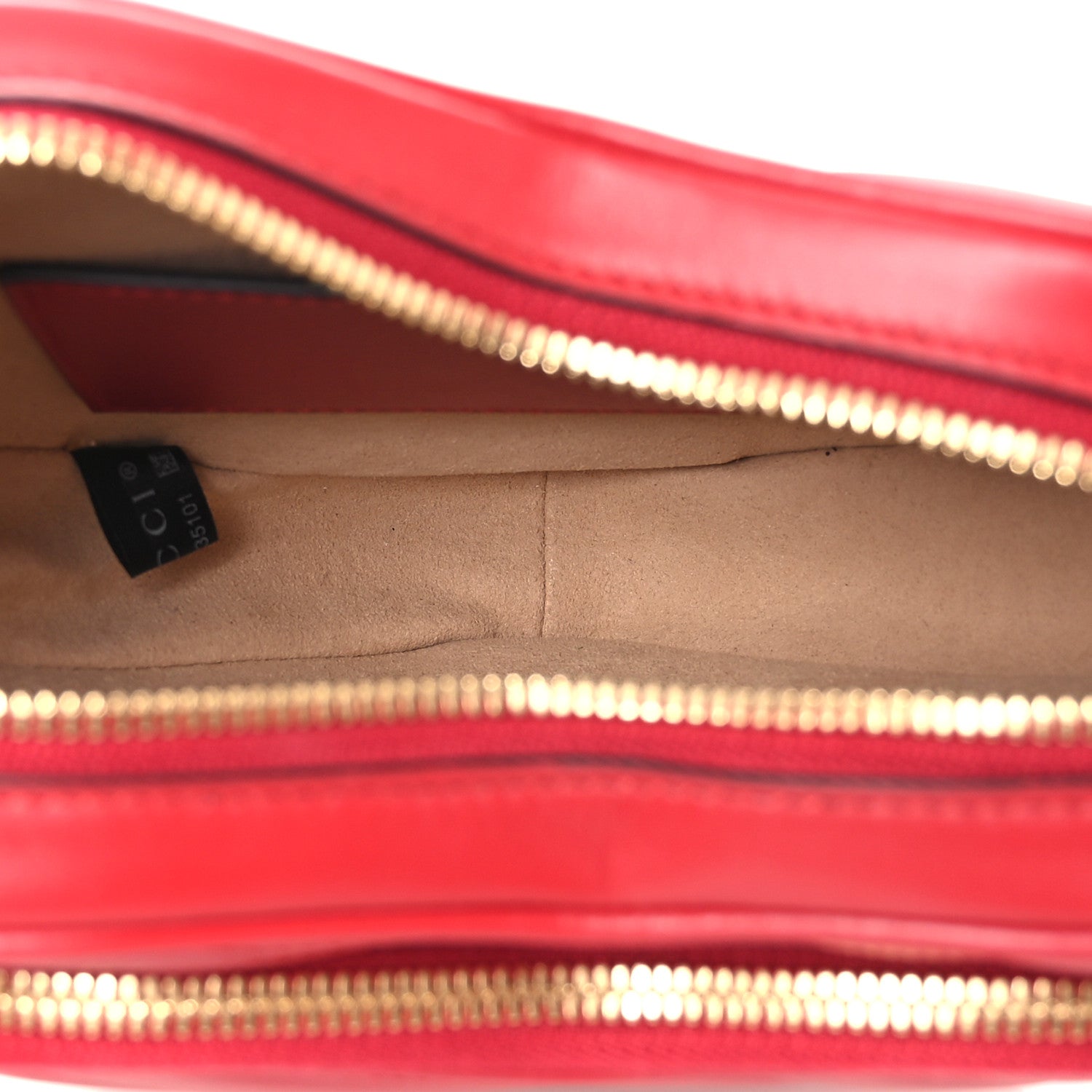 Gucci Calfskin Matelasse Diagonal Mini Interlocking G Heart Shoulder Bag Hibiscus Red 5 of 10