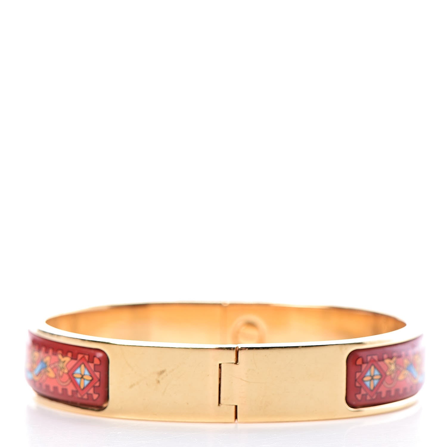 Hermes Enamel Printed Pilgrim Narrow Clic Clac 3 of 4