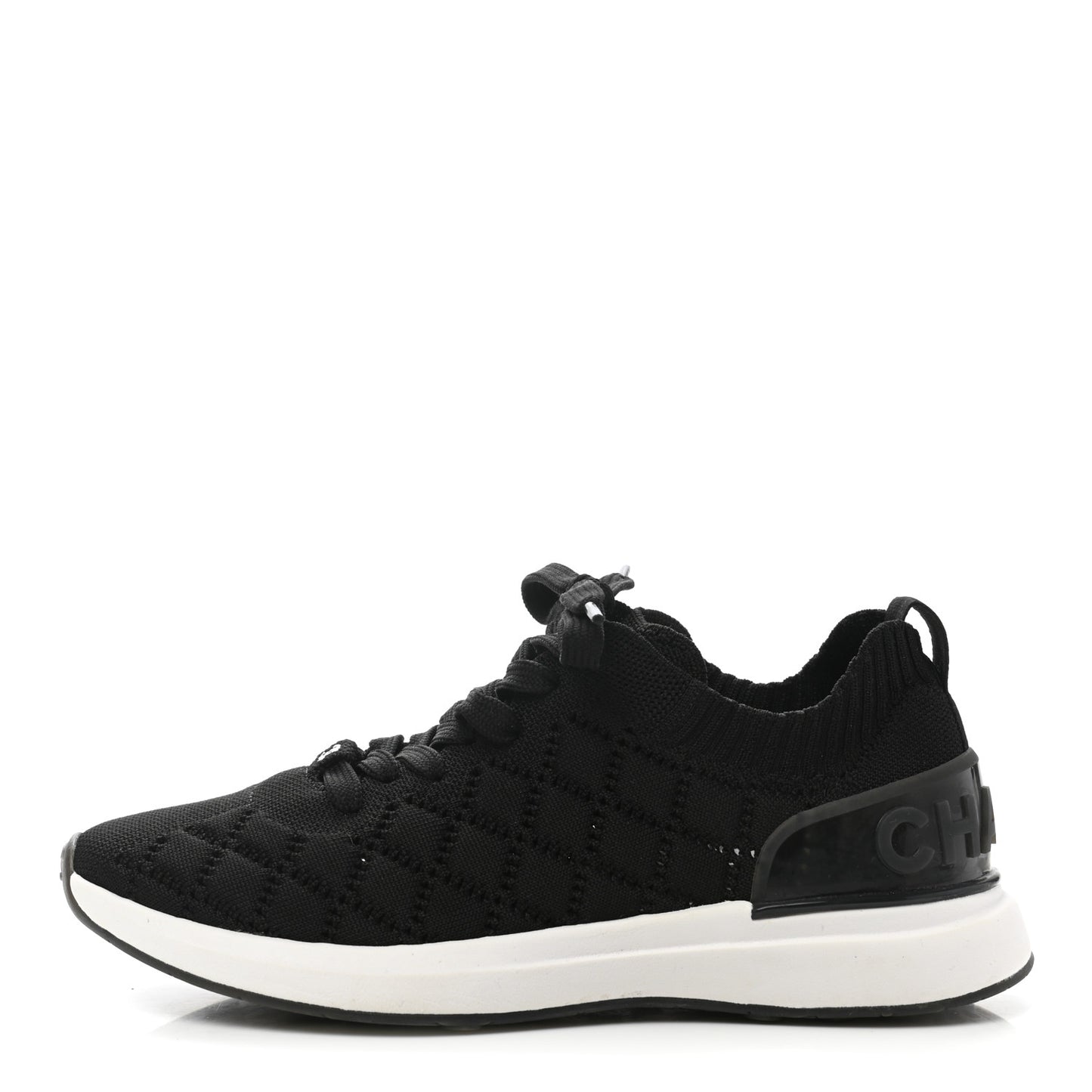 Fabric Logo Sneakers 38 Black