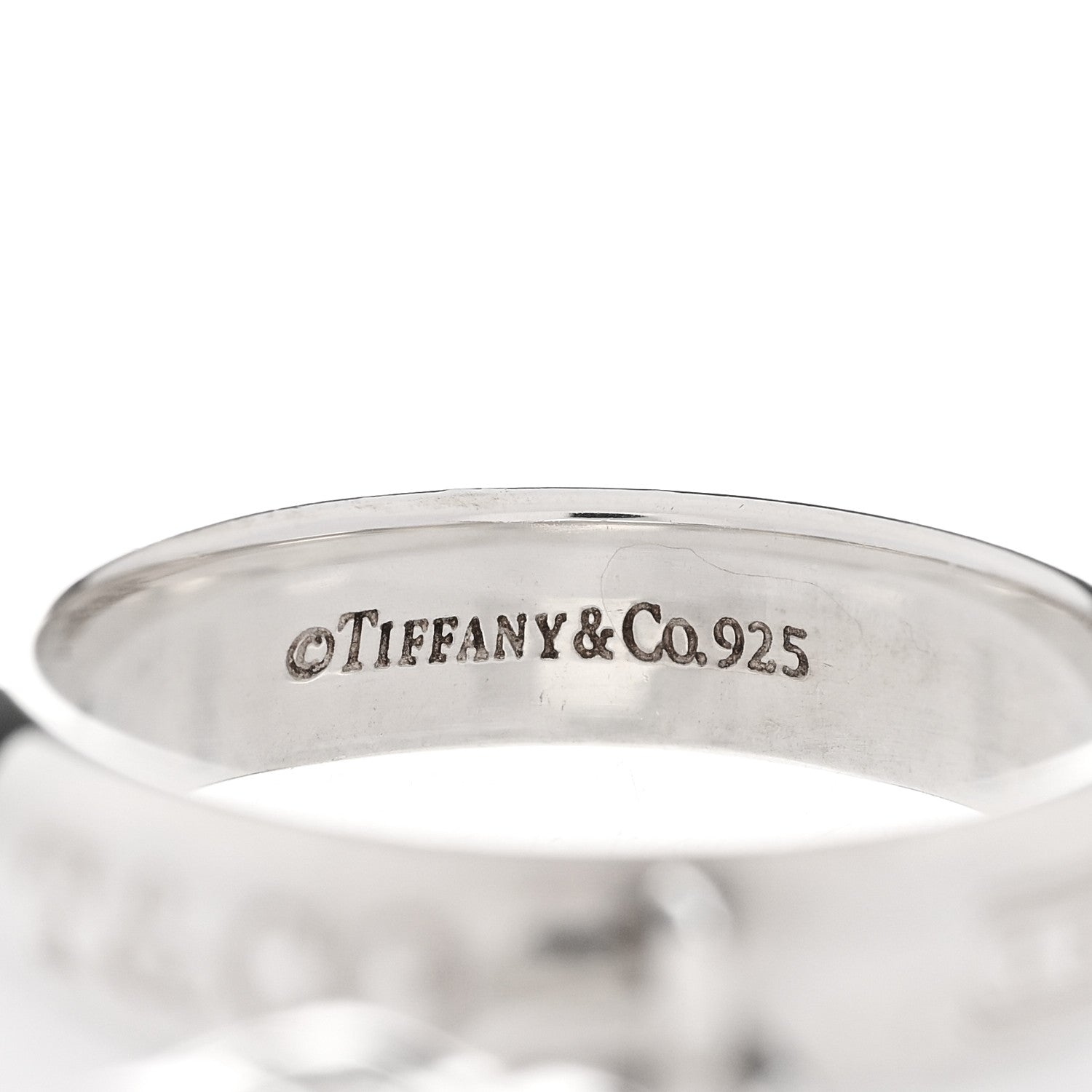 Tiffany Sterling Silver 1837 Lock Charm Ring 49 5 4 of 6