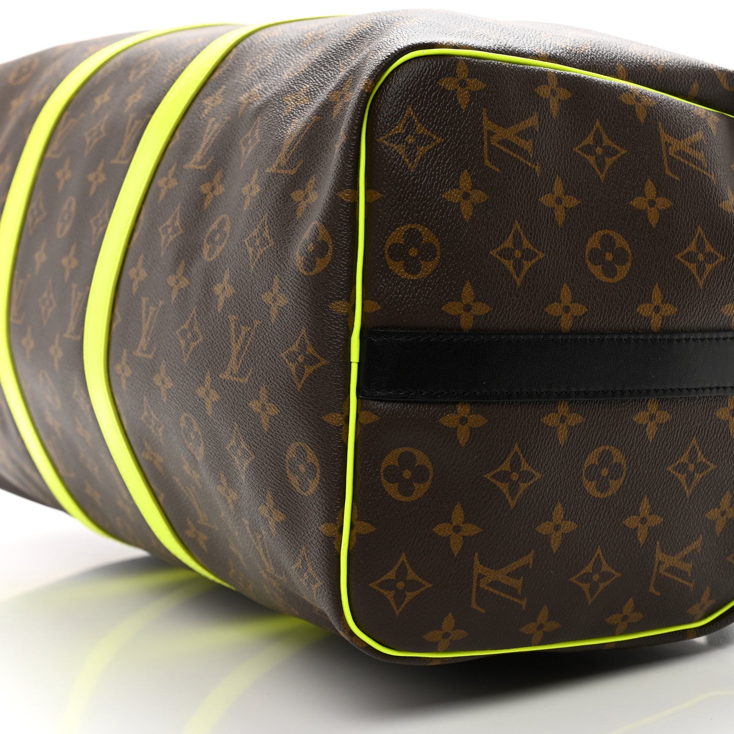 Louis Vuitton Monogram Macassar Keepall Bandouliere 50 Florescent Yellow 9 of 9
