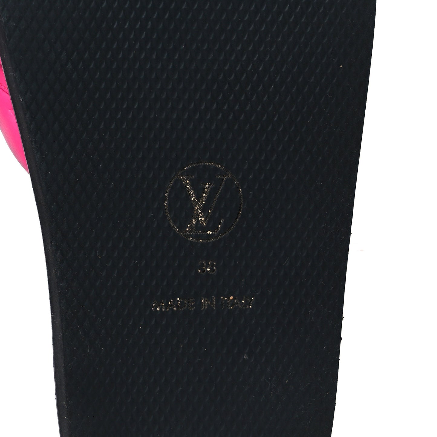 Calfskin Embossed Monogram Sunset Flat Comfort Mule 36.5 Rose Pop